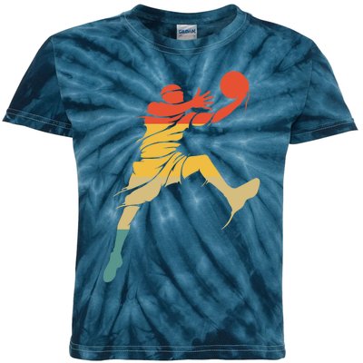 Retro Basketball Hoops Streetball - Vintage Basketball Kids Tie-Dye T-Shirt