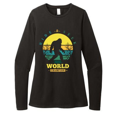 Retro Bigfoot Hide And Seek World Champion Womens CVC Long Sleeve Shirt