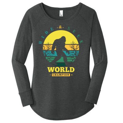 Retro Bigfoot Hide And Seek World Champion Women's Perfect Tri Tunic Long Sleeve Shirt