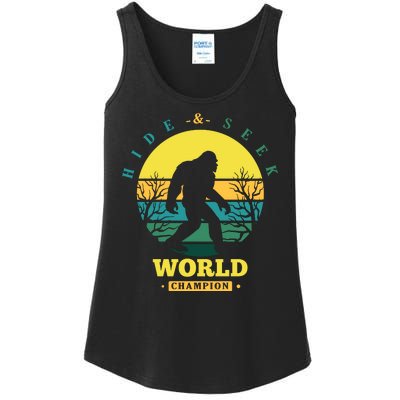 Retro Bigfoot Hide And Seek World Champion Ladies Essential Tank