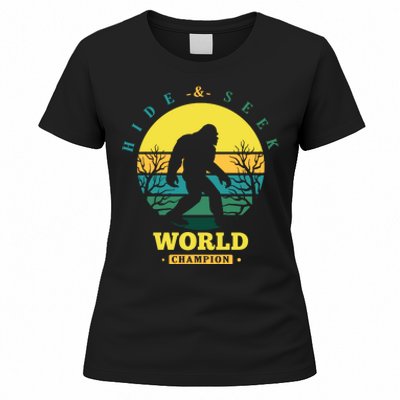 Retro Bigfoot Hide And Seek World Champion Women's T-Shirt