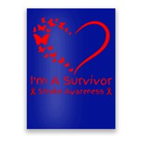 Red Butterfly Heart IM A Survivor Stroke Awareness Month Meaningful Gift Poster