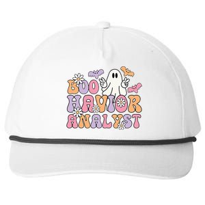 Retro Boo Havior Analyst ABA Therpist BCBA Halloween Ghost Snapback Five-Panel Rope Hat