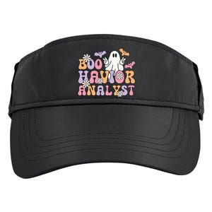 Retro Boo Havior Analyst ABA Therpist BCBA Halloween Ghost Adult Drive Performance Visor