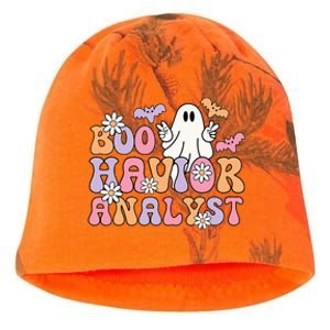 Retro Boo Havior Analyst ABA Therpist BCBA Halloween Ghost Kati - Camo Knit Beanie