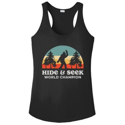 Retro Bigfoot Hide &Amp; Seek World Champion Ladies PosiCharge Competitor Racerback Tank