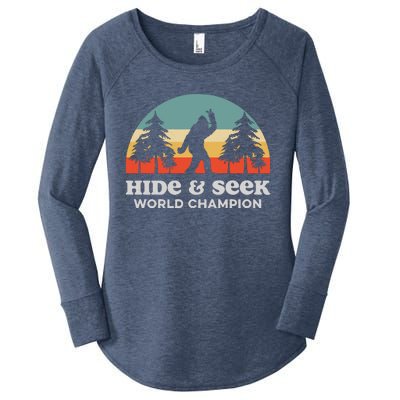 Retro Bigfoot Hide &Amp; Seek World Champion Women's Perfect Tri Tunic Long Sleeve Shirt