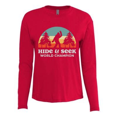 Retro Bigfoot Hide &Amp; Seek World Champion Womens Cotton Relaxed Long Sleeve T-Shirt