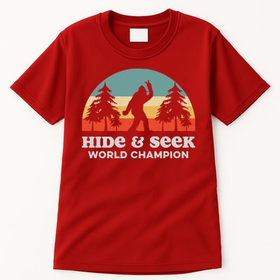 Retro Bigfoot Hide &Amp; Seek World Champion Tall T-Shirt