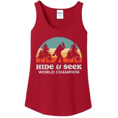 Retro Bigfoot Hide &Amp; Seek World Champion Ladies Essential Tank