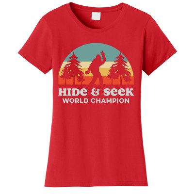 Retro Bigfoot Hide &Amp; Seek World Champion Women's T-Shirt