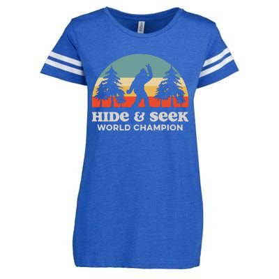 Retro Bigfoot Hide &Amp; Seek World Champion Enza Ladies Jersey Football T-Shirt