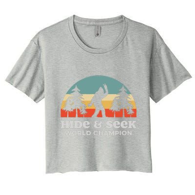 Retro Bigfoot Hide &Amp; Seek World Champion Women's Crop Top Tee