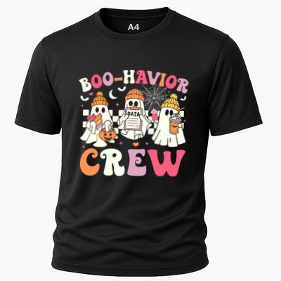 Retro Boo Havior Crew Behavior Analyst Halloween Aba Rbt Cooling Performance Crew T-Shirt