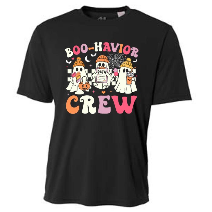 Retro Boo Havior Crew Behavior Analyst Halloween Aba Rbt Cooling Performance Crew T-Shirt