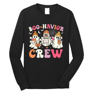 Retro Boo Havior Crew Behavior Analyst Halloween Aba Rbt Long Sleeve Shirt