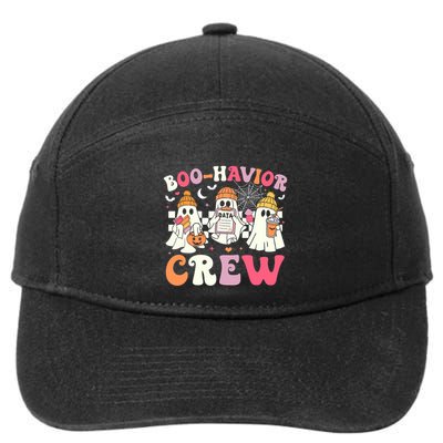 Retro Boo Havior Crew Behavior Analyst Halloween Aba Rbt 7-Panel Snapback Hat