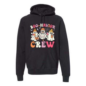 Retro Boo Havior Crew Behavior Analyst Halloween Aba Rbt Premium Hoodie