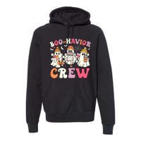 Retro Boo Havior Crew Behavior Analyst Halloween Aba Rbt Premium Hoodie