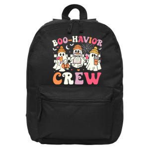 Retro Boo Havior Crew Behavior Analyst Halloween Aba Rbt 16 in Basic Backpack