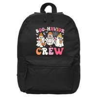 Retro Boo Havior Crew Behavior Analyst Halloween Aba Rbt 16 in Basic Backpack