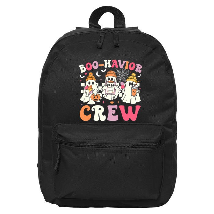 Retro Boo Havior Crew Behavior Analyst Halloween Aba Rbt 16 in Basic Backpack