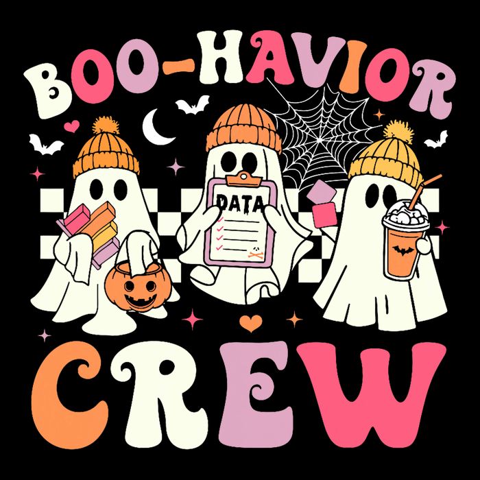 Retro Boo Havior Crew Behavior Analyst Halloween Aba Rbt 16 in Basic Backpack