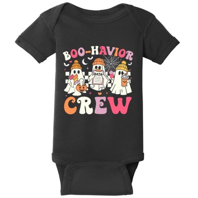 Retro Boo Havior Crew Behavior Analyst Halloween Aba Rbt Baby Bodysuit
