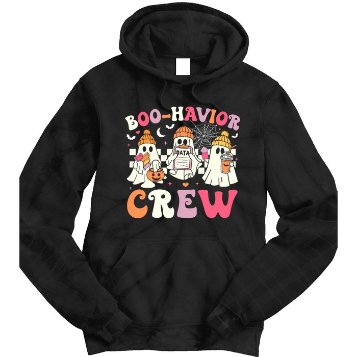 Retro Boo Havior Crew Behavior Analyst Halloween Aba Rbt Tie Dye Hoodie