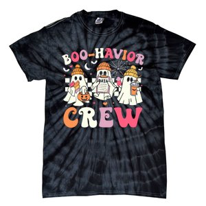 Retro Boo Havior Crew Behavior Analyst Halloween Aba Rbt Tie-Dye T-Shirt