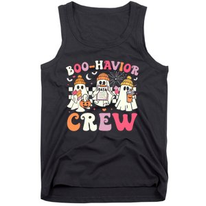 Retro Boo Havior Crew Behavior Analyst Halloween Aba Rbt Tank Top