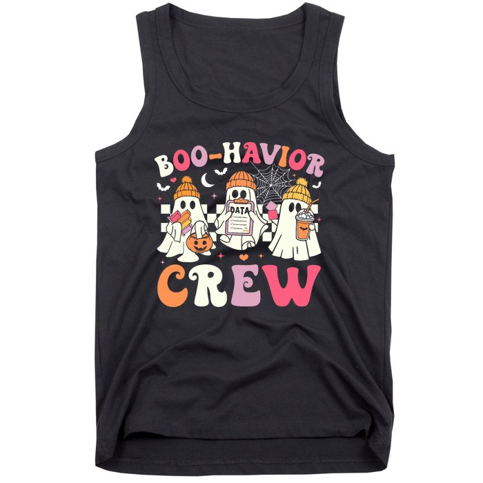 Retro Boo Havior Crew Behavior Analyst Halloween Aba Rbt Tank Top