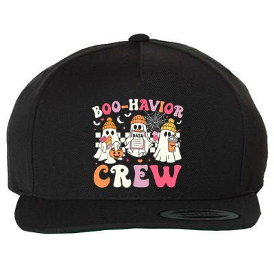 Retro Boo Havior Crew Behavior Analyst Halloween Aba Rbt Wool Snapback Cap