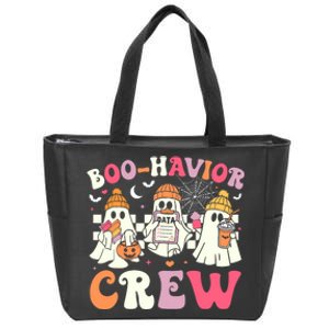 Retro Boo Havior Crew Behavior Analyst Halloween Aba Rbt Zip Tote Bag