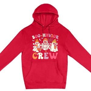 Retro Boo Havior Crew Behavior Analyst Halloween Aba Rbt Premium Pullover Hoodie