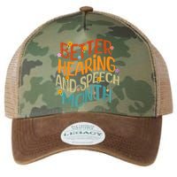 Retro Better Hearing And Speech Month Speech Pathologist SLP Legacy Tie Dye Trucker Hat
