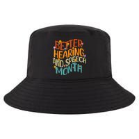 Retro Better Hearing And Speech Month Speech Pathologist SLP Cool Comfort Performance Bucket Hat