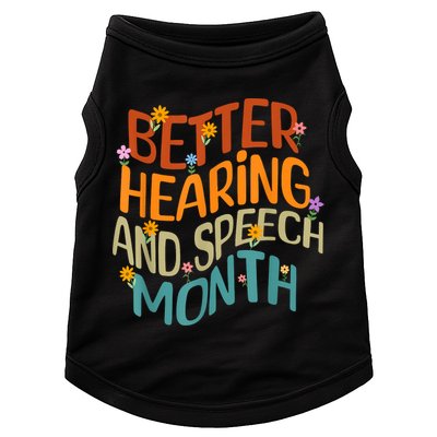 Retro Better Hearing And Speech Month Speech Pathologist SLP Doggie Tank