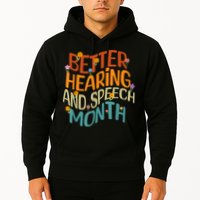 Retro Better Hearing And Speech Month Speech Pathologist SLP Hoodie