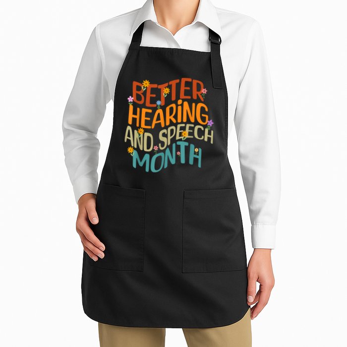 Retro Better Hearing And Speech Month Speech Pathologist SLP Apron