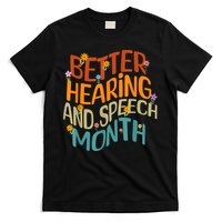 Retro Better Hearing And Speech Month Speech Pathologist SLP T-Shirt