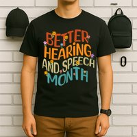 Retro Better Hearing And Speech Month Speech Pathologist SLP T-Shirt