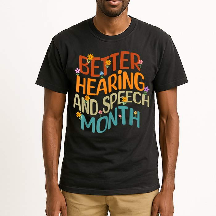Retro Better Hearing And Speech Month Speech Pathologist SLP Tall T-Shirt