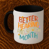Retro Better Hearing And Speech Month Speech Pathologist SLP Mug