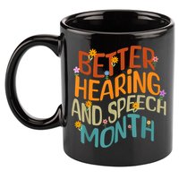 Retro Better Hearing And Speech Month Speech Pathologist SLP 11oz C Handle Ceramic Mug