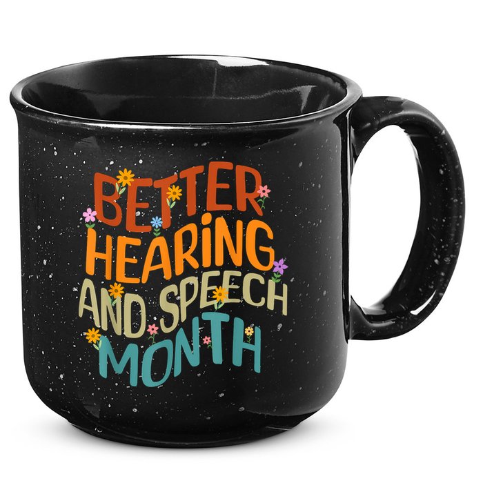 Retro Better Hearing And Speech Month Speech Pathologist SLP 15oz Campfire Ceramic Mug