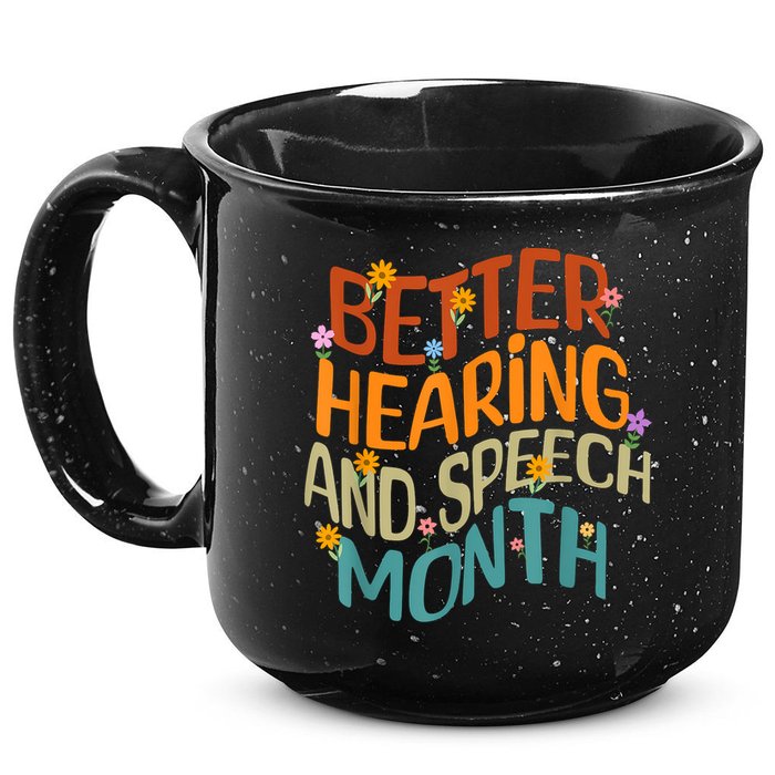 Retro Better Hearing And Speech Month Speech Pathologist SLP 15oz Campfire Ceramic Mug