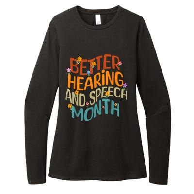 Retro Better Hearing And Speech Month Speech Pathologist SLP Womens CVC Long Sleeve Shirt