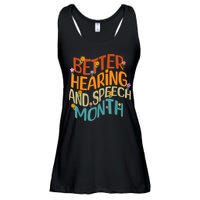 Retro Better Hearing And Speech Month Speech Pathologist SLP Ladies Essential Flowy Tank