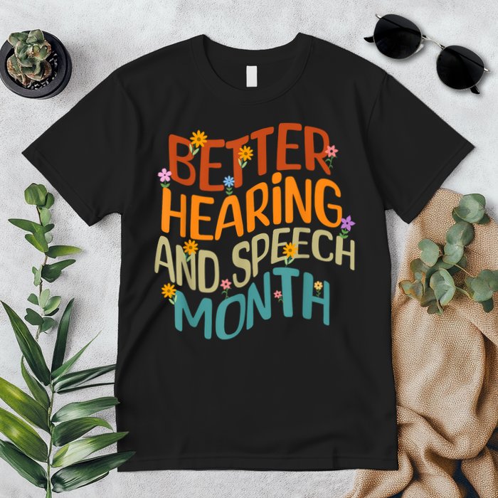 Retro Better Hearing And Speech Month Speech Pathologist SLP Premium T-Shirt